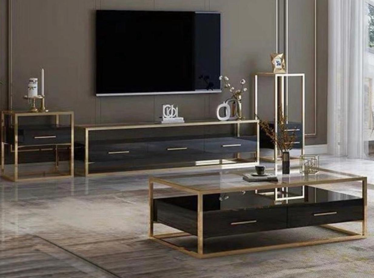 EFURN-  Lucy 4pc Lounge set Black