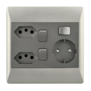 2 New RSA Sockets + SchukoÂ  with 3 Switches 4 X 4