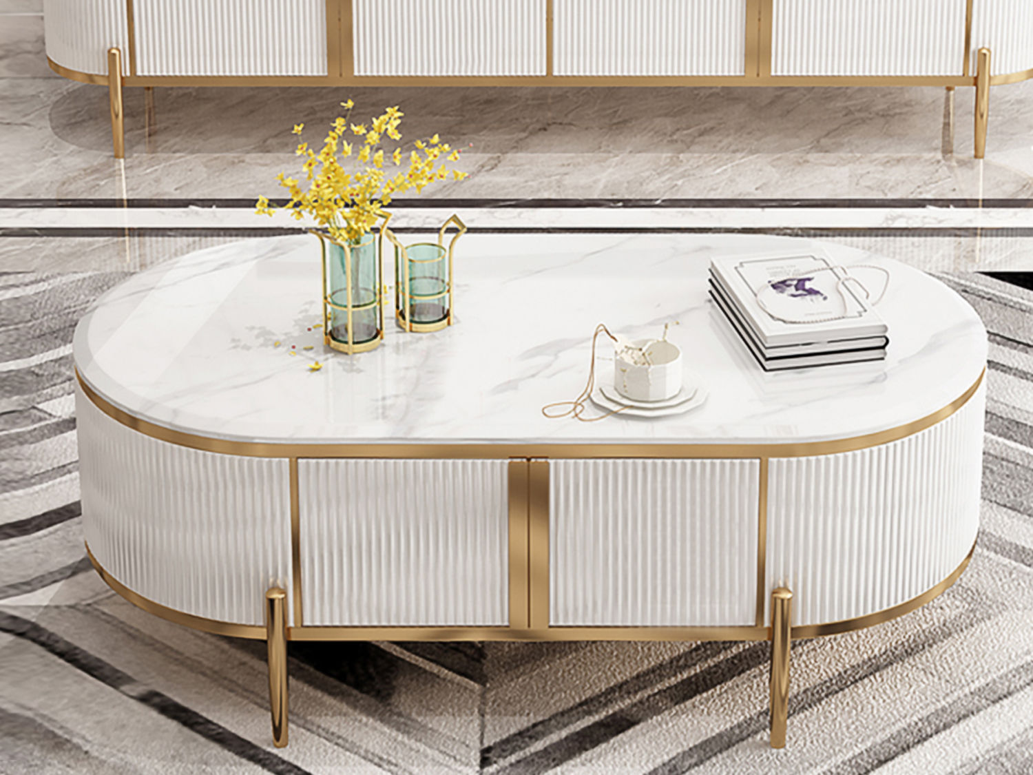 KC FURN-Venezia Coffee Table (White)