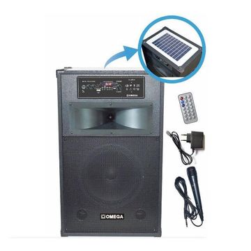 Omega - Solar Panel Portable Speaker Karaoke Bluetooth/USB/TF/FM/AUX X-AWF