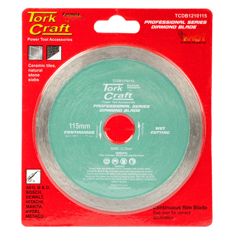 Tork Craft - Diamond Blade 115mm Continues Rim