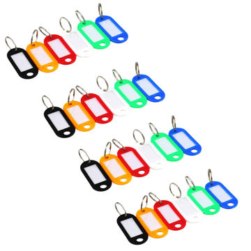 Plastic Key Ring Tag 24pcs