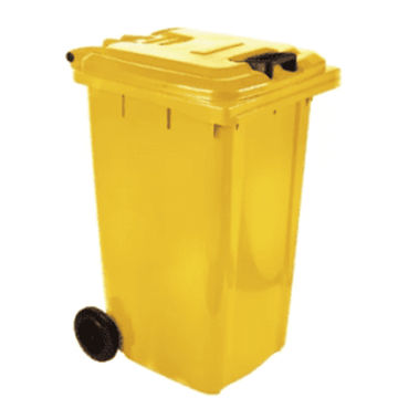120L Wheelie Bin - Yellow