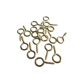 Screw Eyes - No.3 Brass Plated 7mm I.D (100 Pcs)