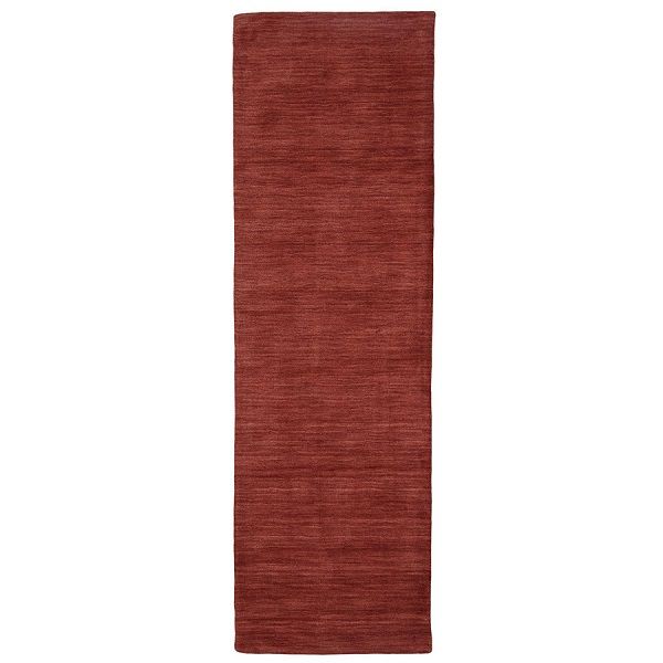 Luna Contemporary Solid Colour Rust Runner