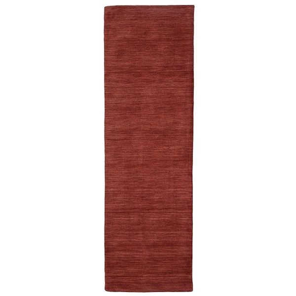 Luna Contemporary Solid Colour Rust Runner