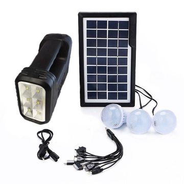 Portable Solar-Charged Light Kit System