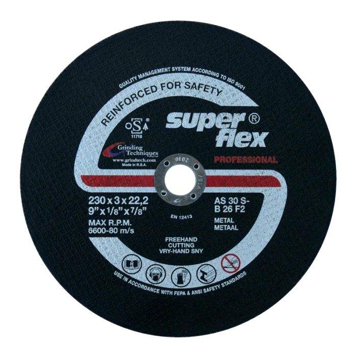 Superflex - Cutting Disc Prof Flat Steel 115X2.5X22 - 8 Pack