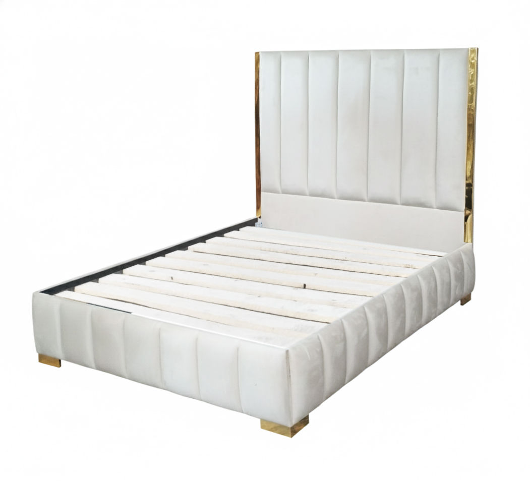 Aemilia Bed Base & Headboard - King - Cream