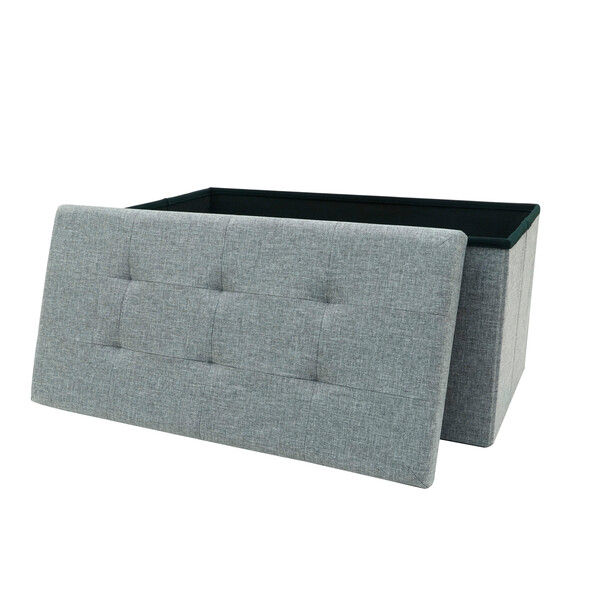 76CM STORAGE OTTOMAN CUBE FOLDABLE BOX