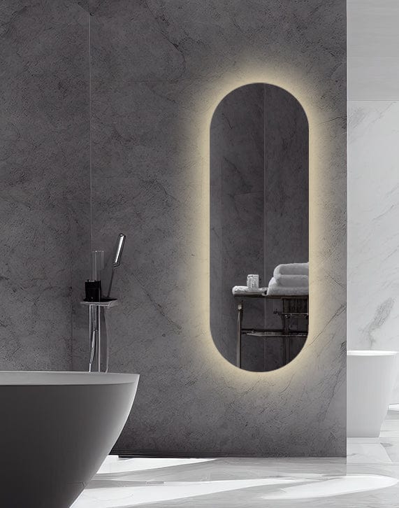Pearl Oval Mirror Warm White 80x120cm