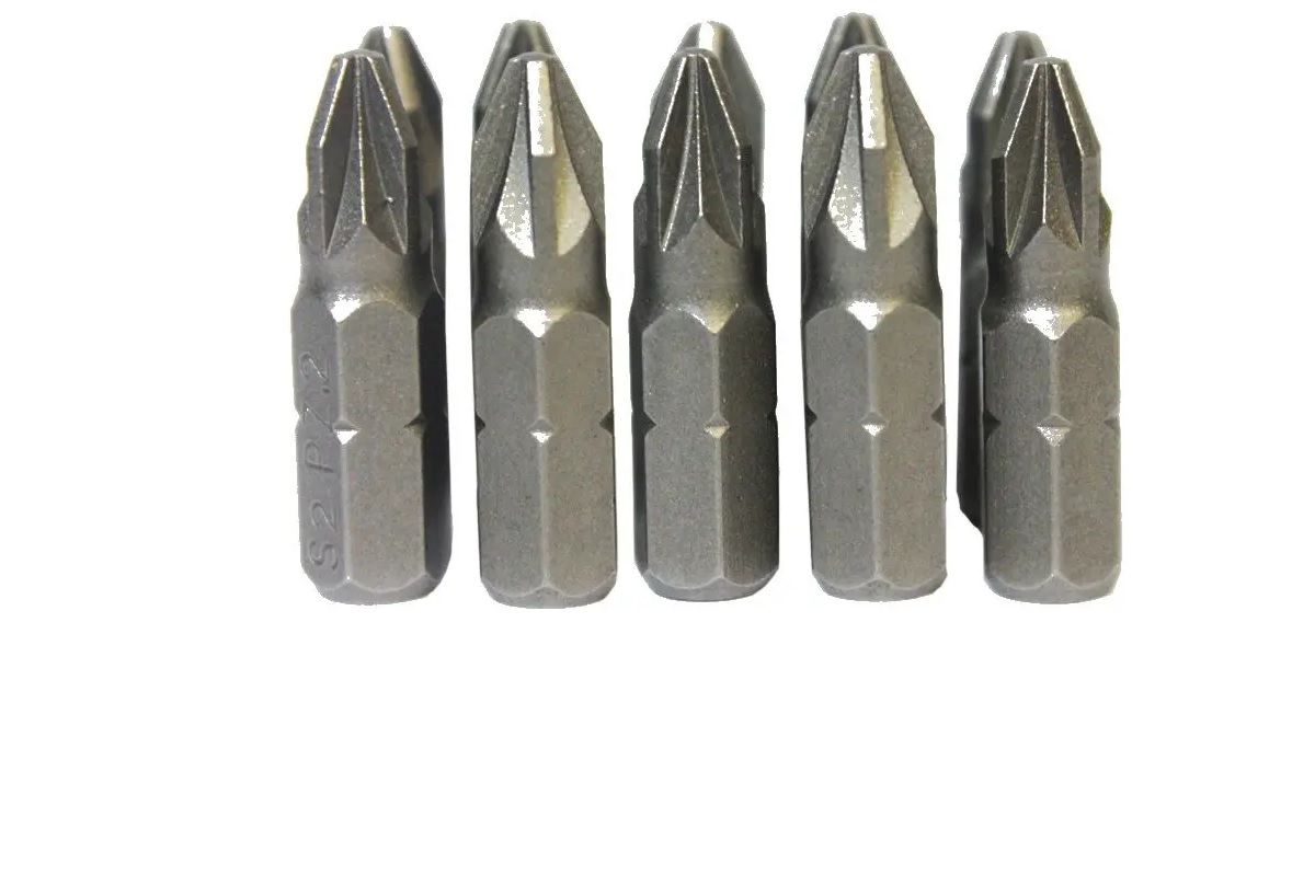 PoziDriv Bits, No.2 x 25mm, 10 Pieces (4 pack) BY WOODLY