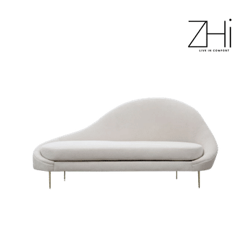 Curved White Sofa