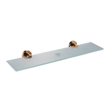 MILAN ROSE GOLD GLASS SHELF