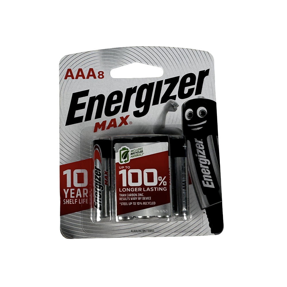 Energizer - Max AAA Alkaline Batteries 1.5V LR03 (8 Pack)