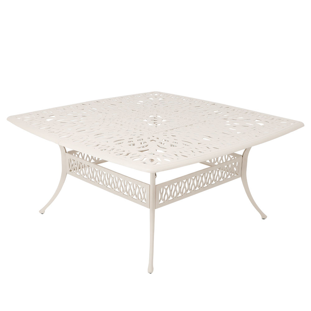 Elizabeth Aluminium Patio Table / Garden Table / Outdoor Dining Table - 164cm x 164cm Square  - SAND
