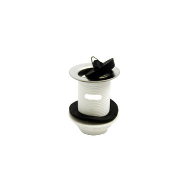 Basin Waste Pvc + Plug Slotted - 6 Pack
