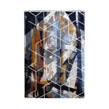 BK Carpets & Rugs -Modern Abstract Art Indoor Rug - Size 2 x 2.9m - Multi-colour