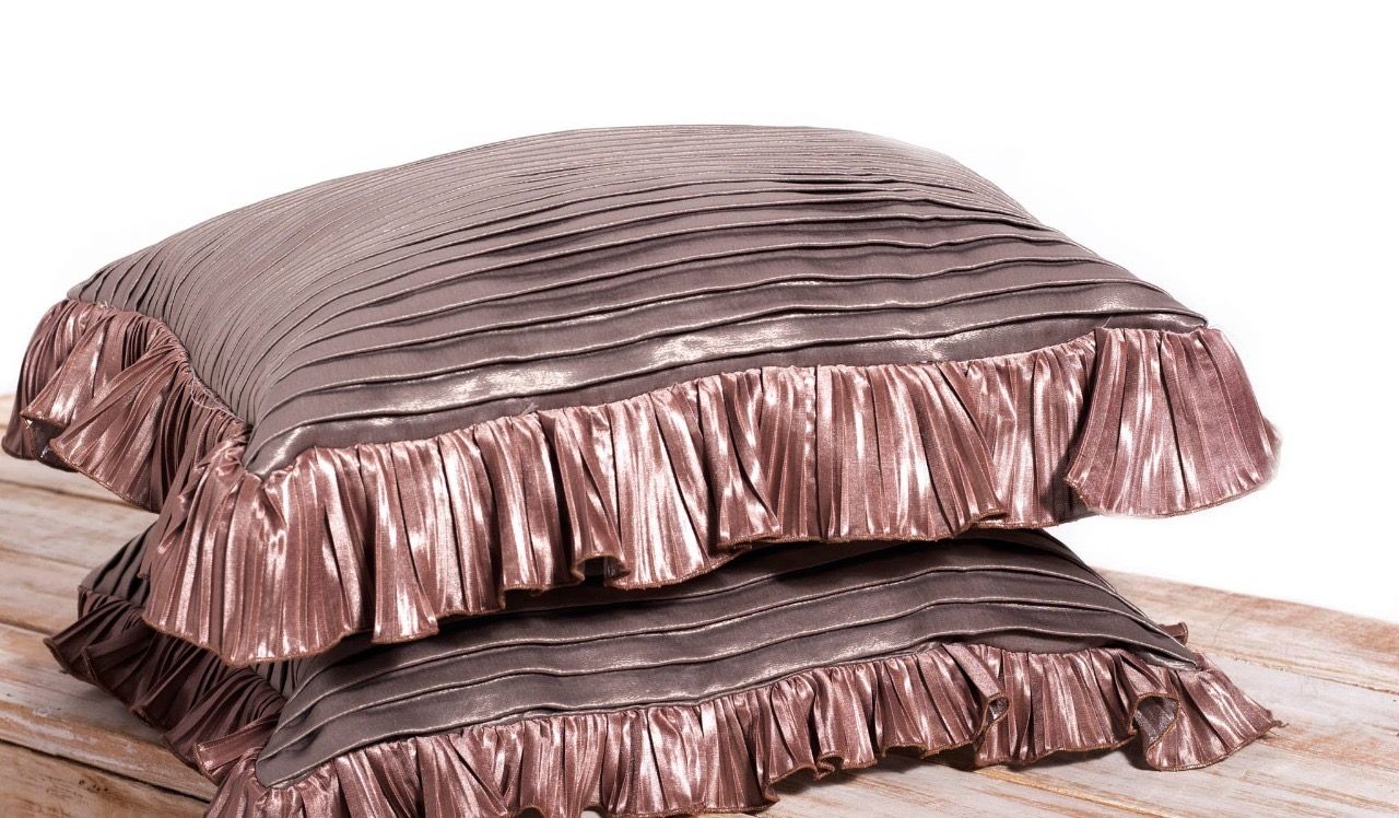 Brown Shimmer Ruffled