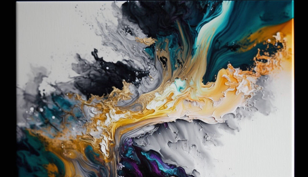Canvas Wall Art - Acrylic Abstract Painting - B1544 - [120 x 80 cm]