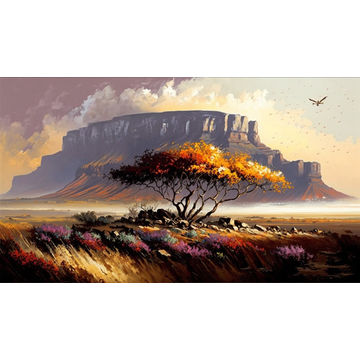 Canvas Wall Art - Table Mountain - B1022 [120 x 80 cm]