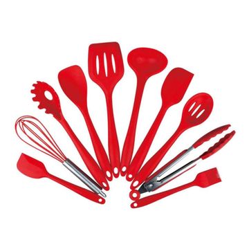 Kitchen Utensils 10 Piece Silicone Red - Kitchen Utensils