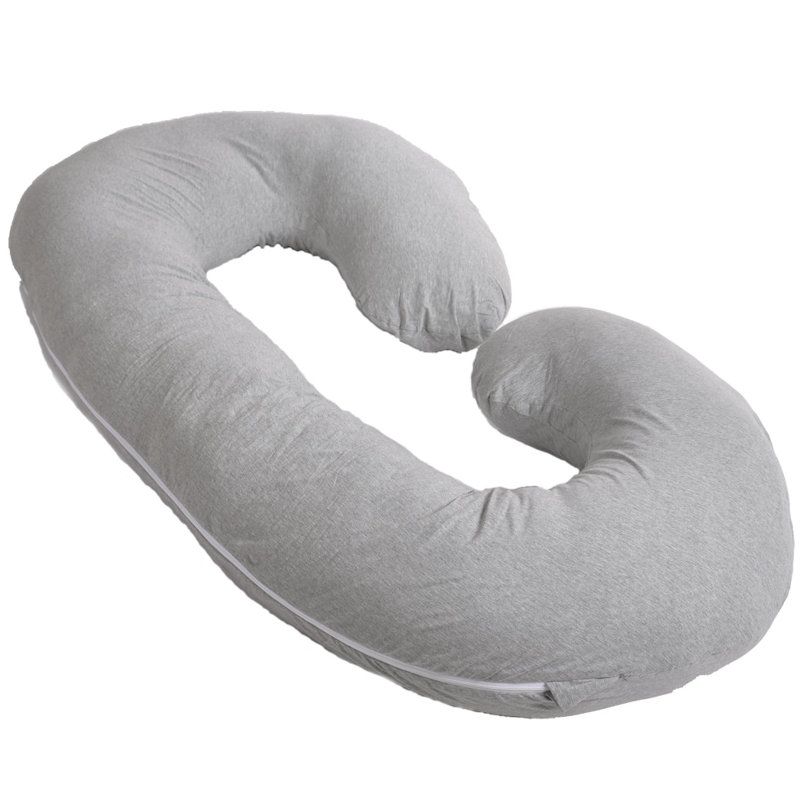 GreenLeaf Full Body Pregnancy Pillow C Shape – Grey