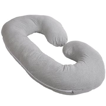 GreenLeaf Full Body Pregnancy Pillow C Shape – Grey