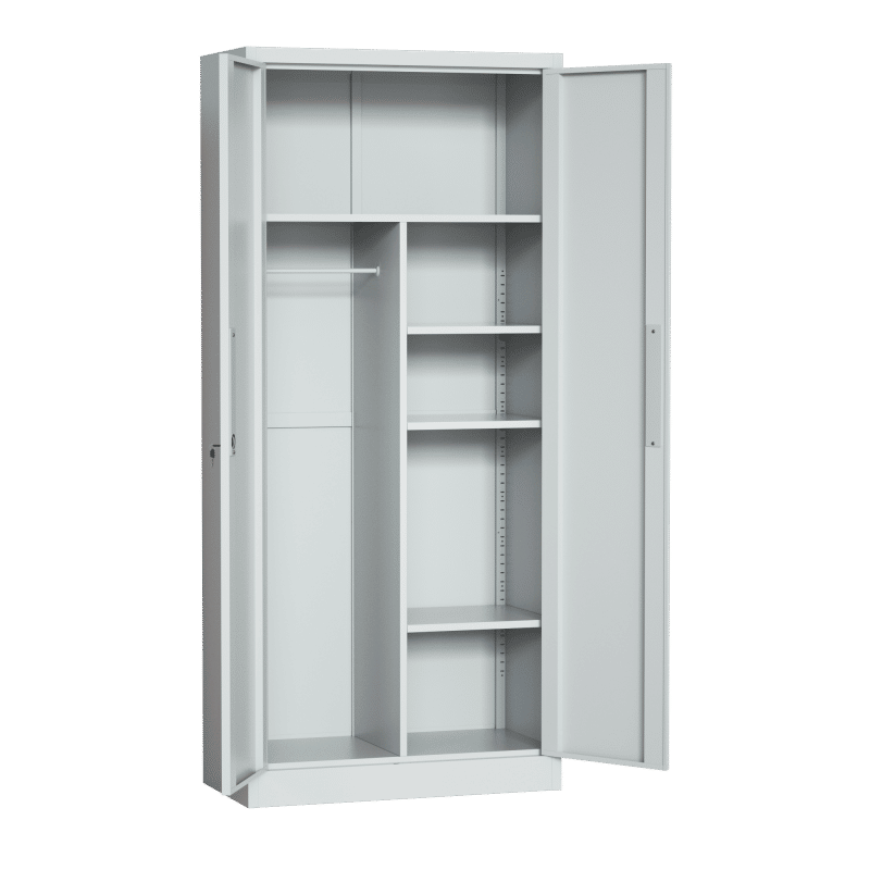 Steel Swing Door Inner Handle Wardrobe Cupboard Locker - Light Grey