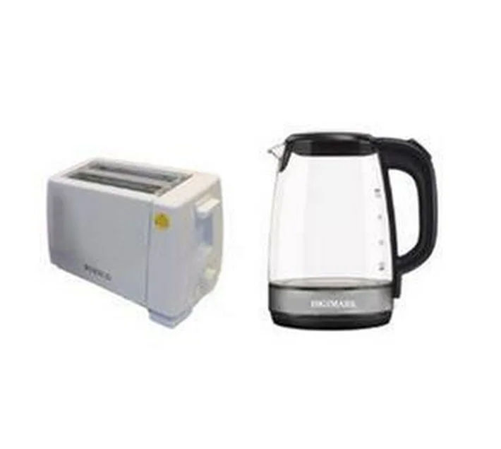 Digimark glass kettle and toaster breakfast set