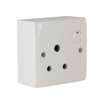 Eurolux - Switch Socket - Single - White - Plastic - 15A