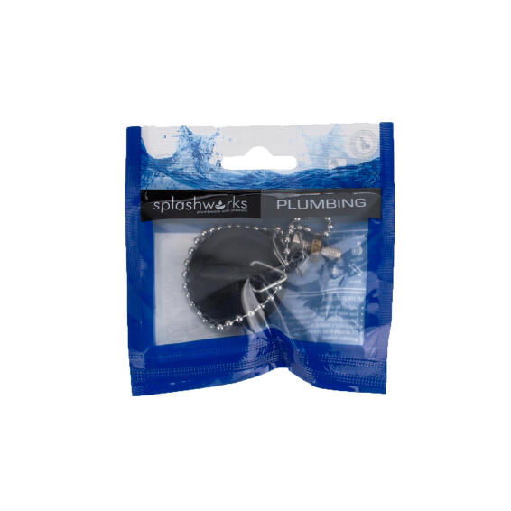 Basin plug and chain 32mm black