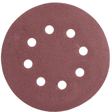 Sanding Disc 125mm 180 Grit with Holes 10 Piece Hook and Loop - 8 Pack