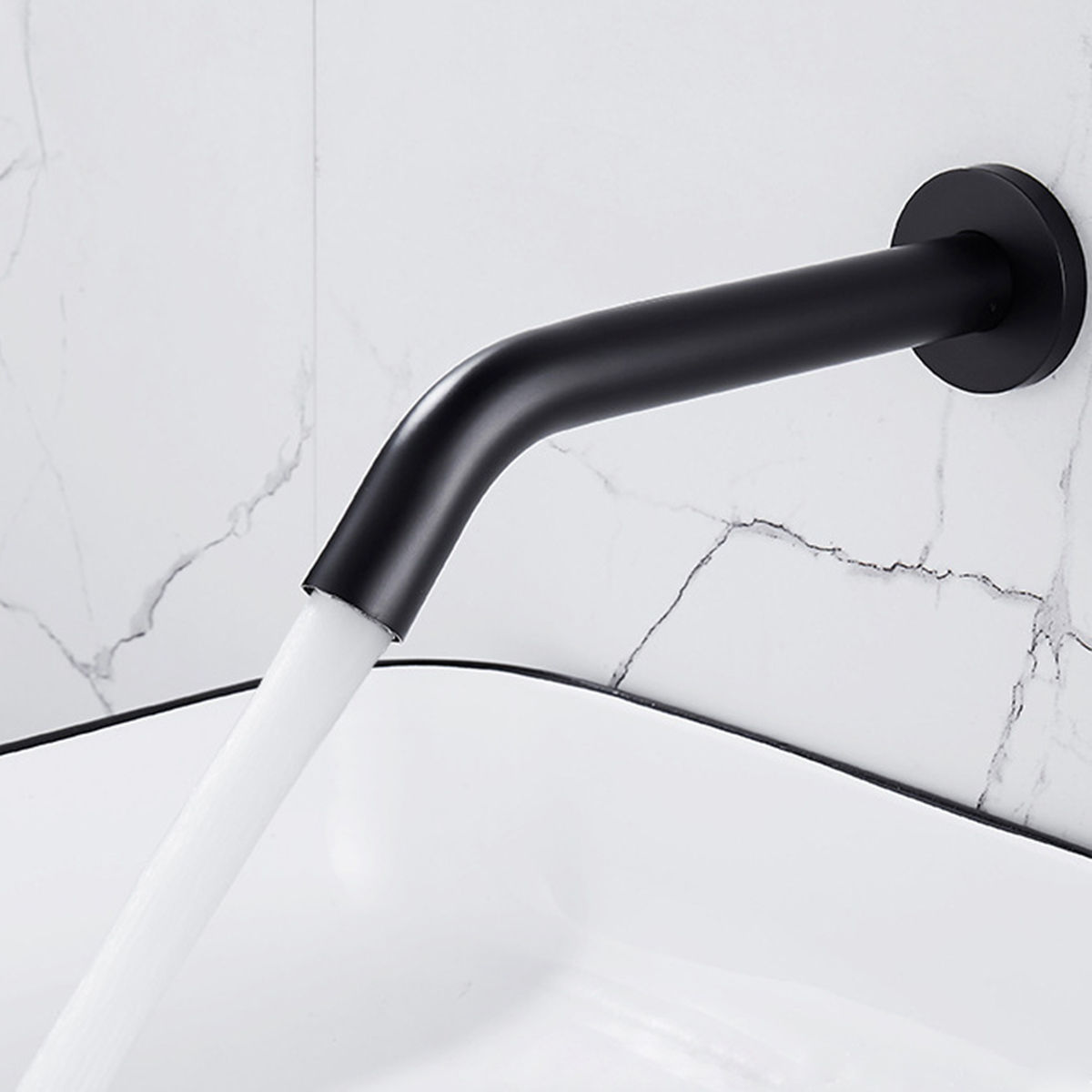 Bath/Basin Wall Spout 1113 Black 200mm