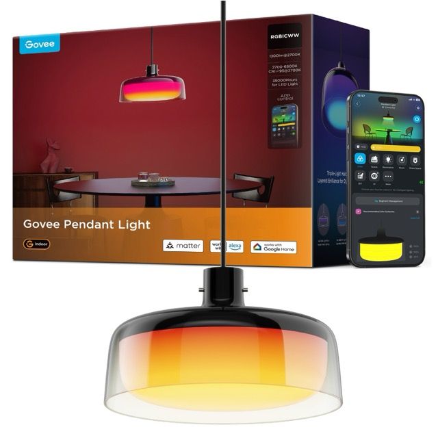 Govee Pendant Light for Kitchen Island, Three-Layer RGBIC Smart Lighting
