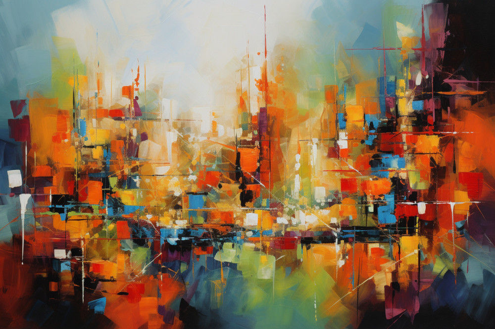 Canvas Wall Art - Abstract Artwork Pulsates Vibrantly  - A1257 - [120 x 80 cm]
