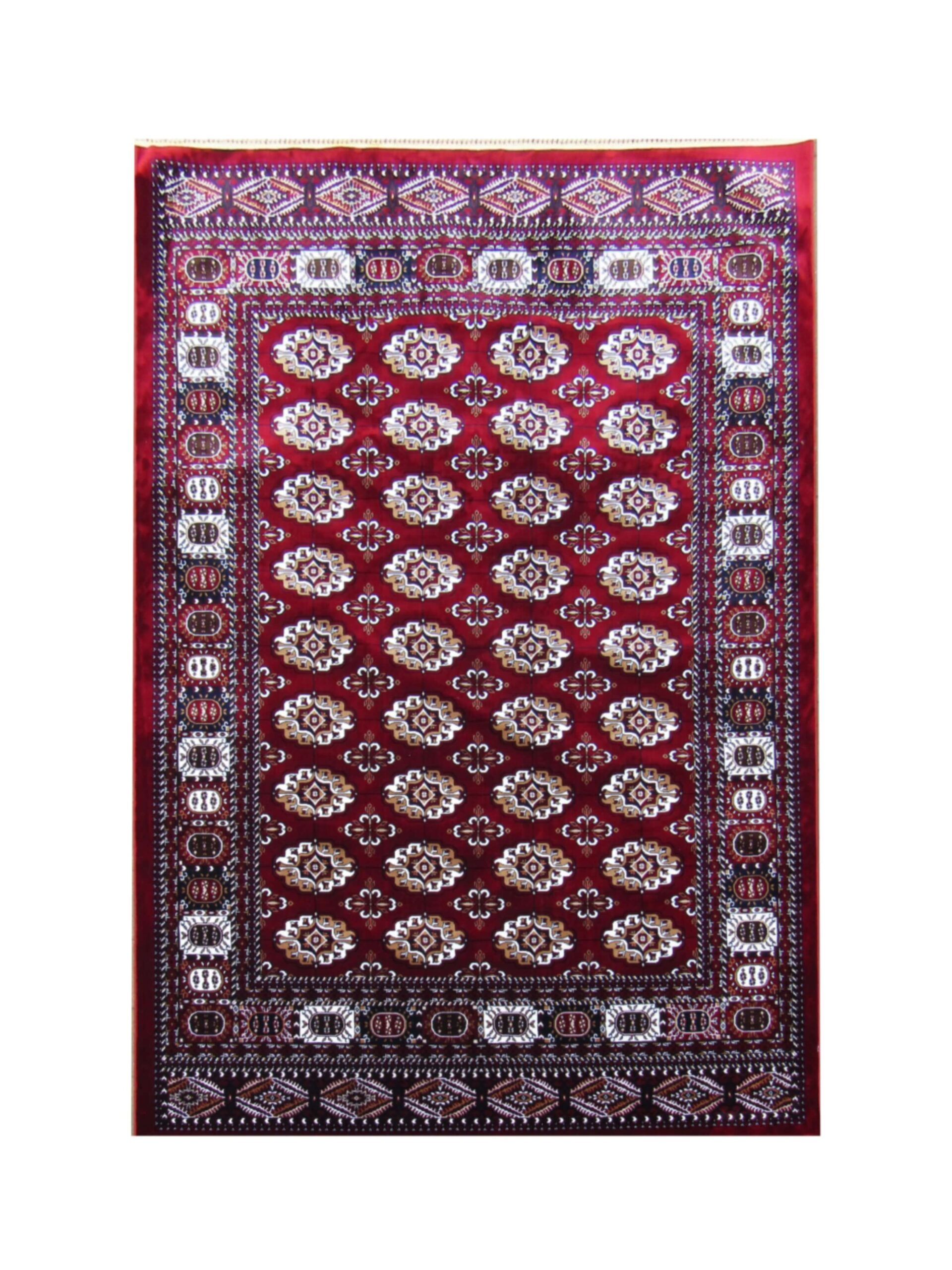 BK Carpets & Rugs - Persian Inspired Bukhara Indoor Rug - 2,3m x 3,4m - Red - White