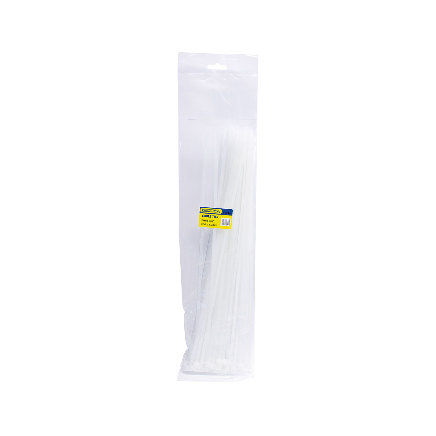 Dejuca - Cable Ties - Natural - 380mm X 4.7mm - 50/pkt - 2 Pack