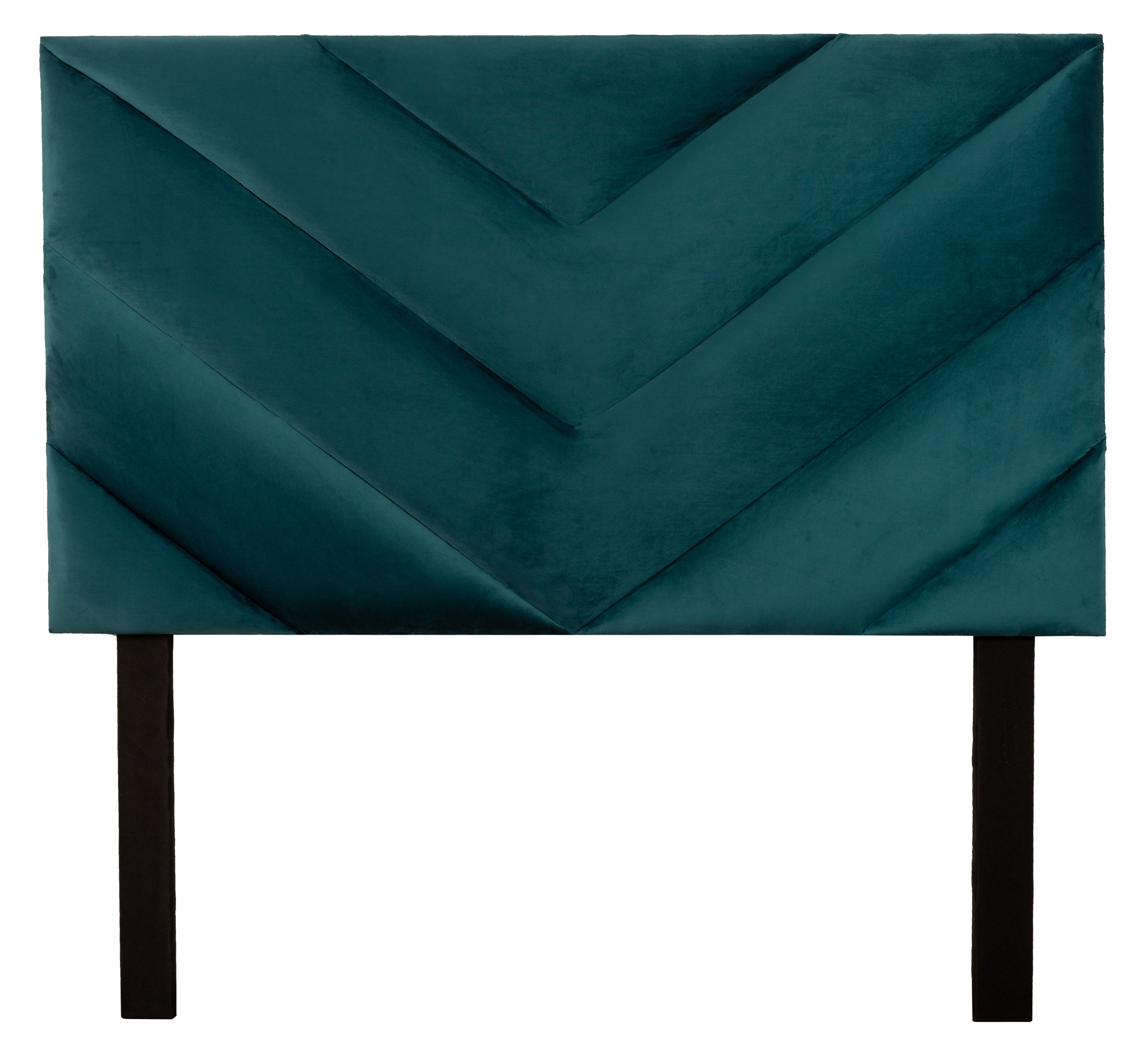 Fusion Headboard - Turquoise Velvet - Double