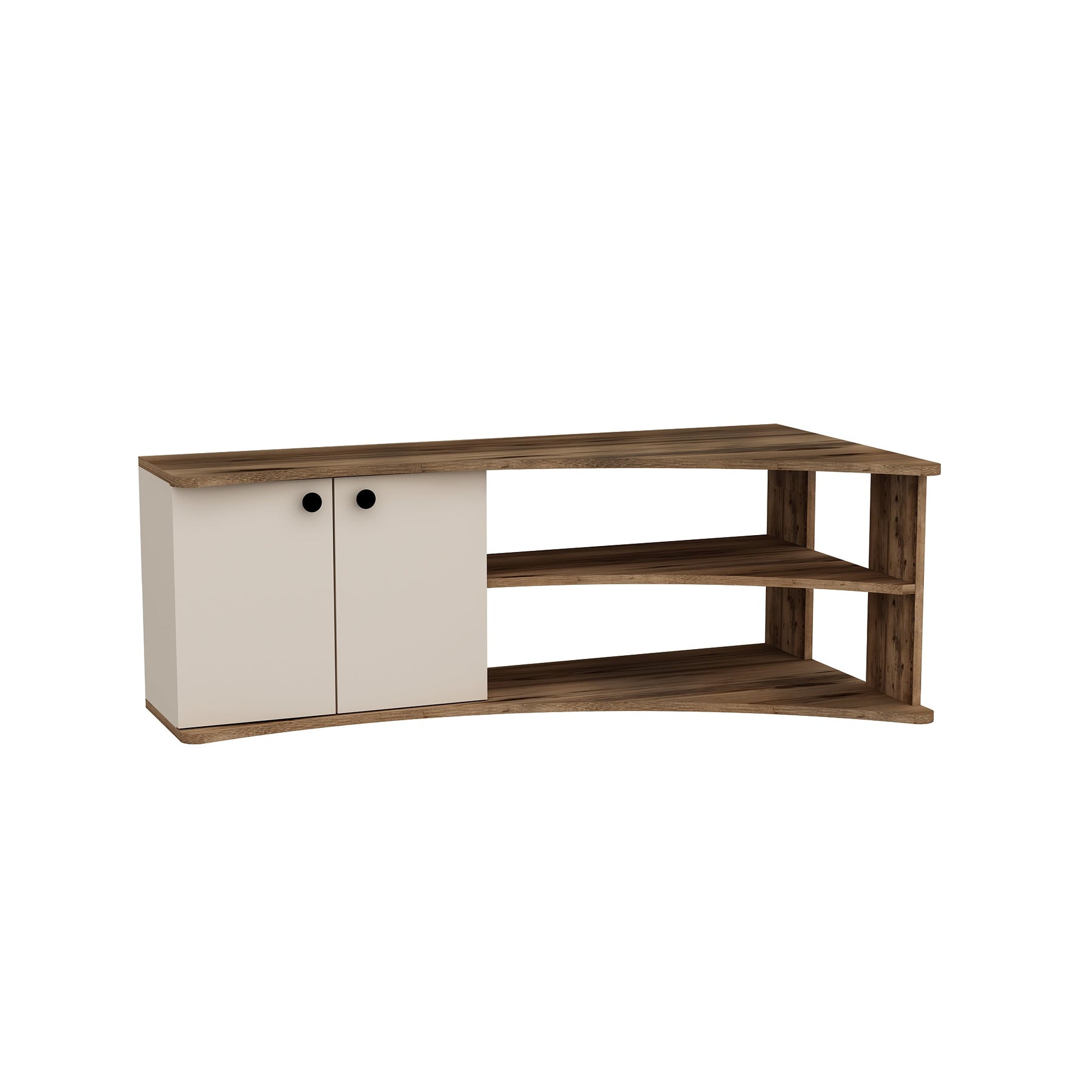 Armoire Dion TV Stand Assorted Colour Light Walnut/Beige
