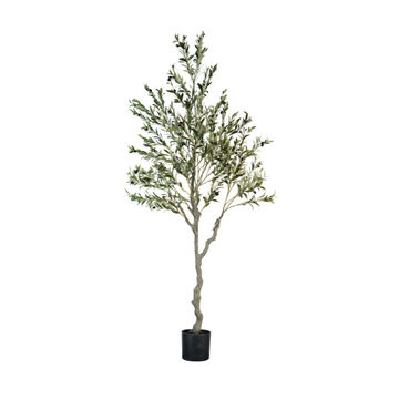 HouzeComfort Artificial Life-Like 210cm Olive Tree with Flexible Branches