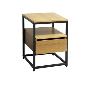 Fine Living Athens Side Table - Wood Top - Finery