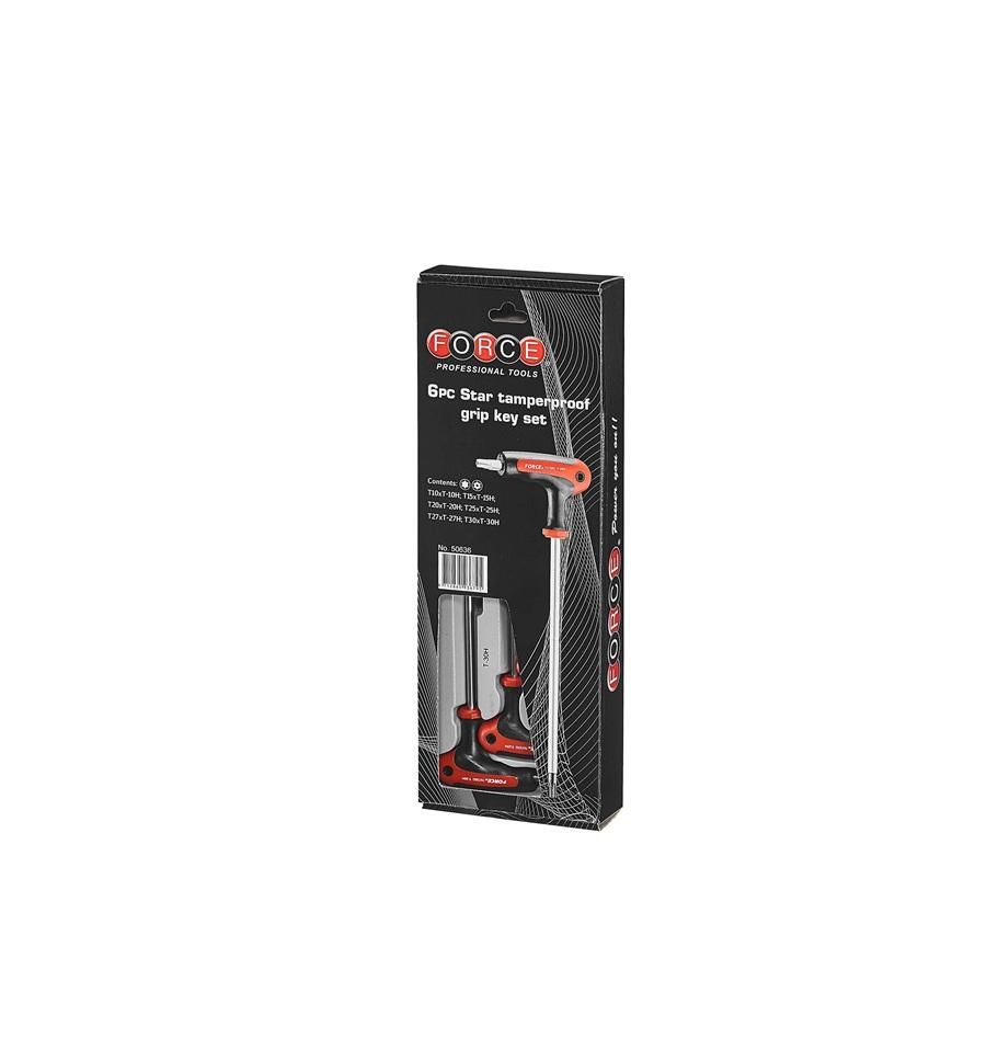 Force 6Pc Star And Star-Tamperproof Grip Key Set - 2 Pack