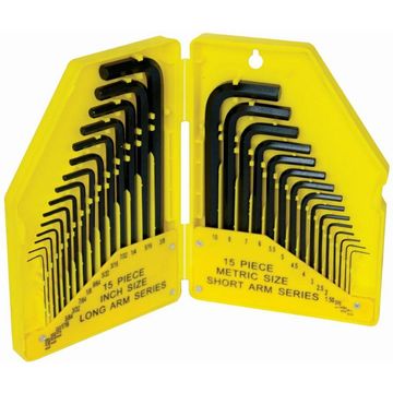 Tork Craft - 30 Piece Allen Key Set Metric & Imperial Sizes - 2 Pack