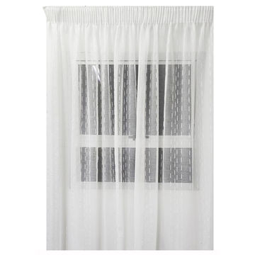 Matoc Readymade Curtain -Dash Voile -White -Taped -285cm W x 250cm H