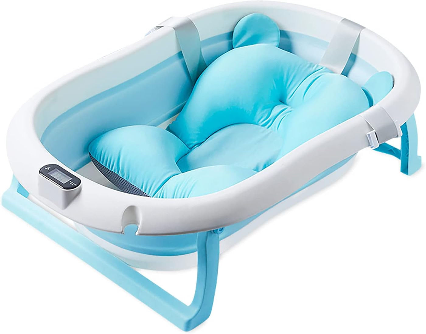 Foldable Baby Bathtub with Real-Time Temperature Detection