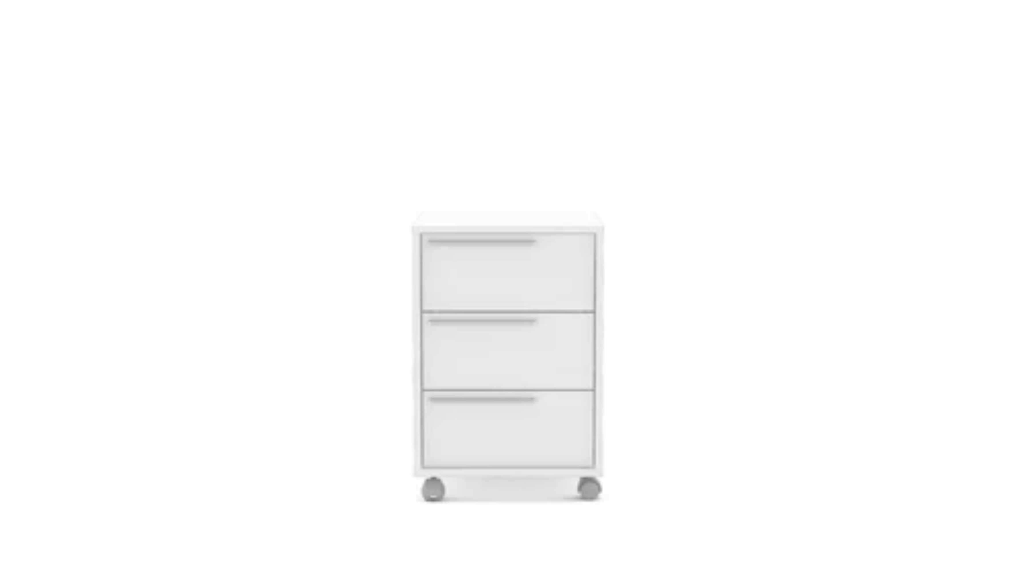 3 Drawer Pedestal White