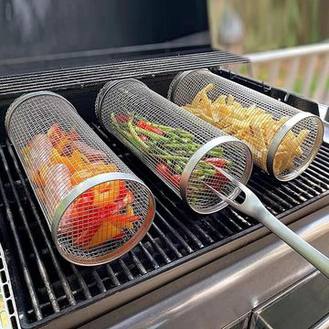 Rolling Grill Basket - Fine Living, 2pcs set