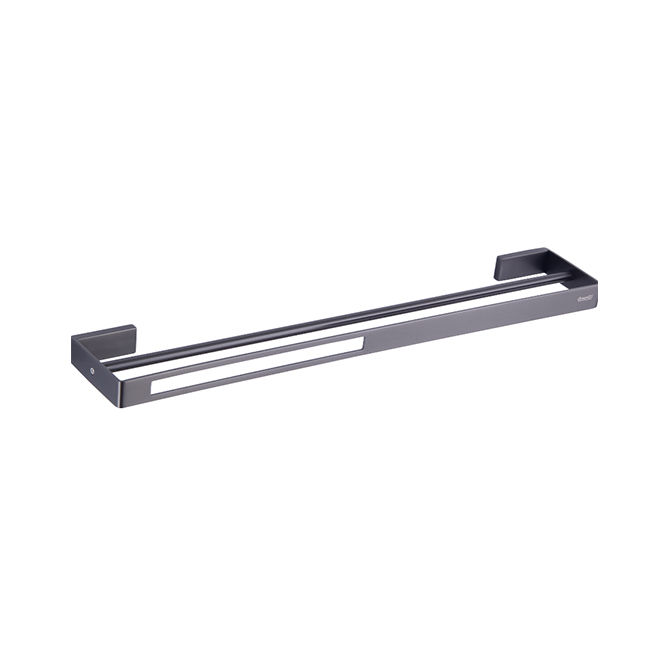 Devario Double Towel Rail Square 60cm -Gun Grey