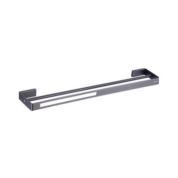 Devario Double Towel Rail Square 60cm -Gun Grey